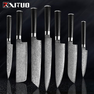 XITUO Kitchen Chef Knives Set Japanese 7CR17 Stainless Steel